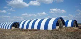 Тентовое покрытие ангаров