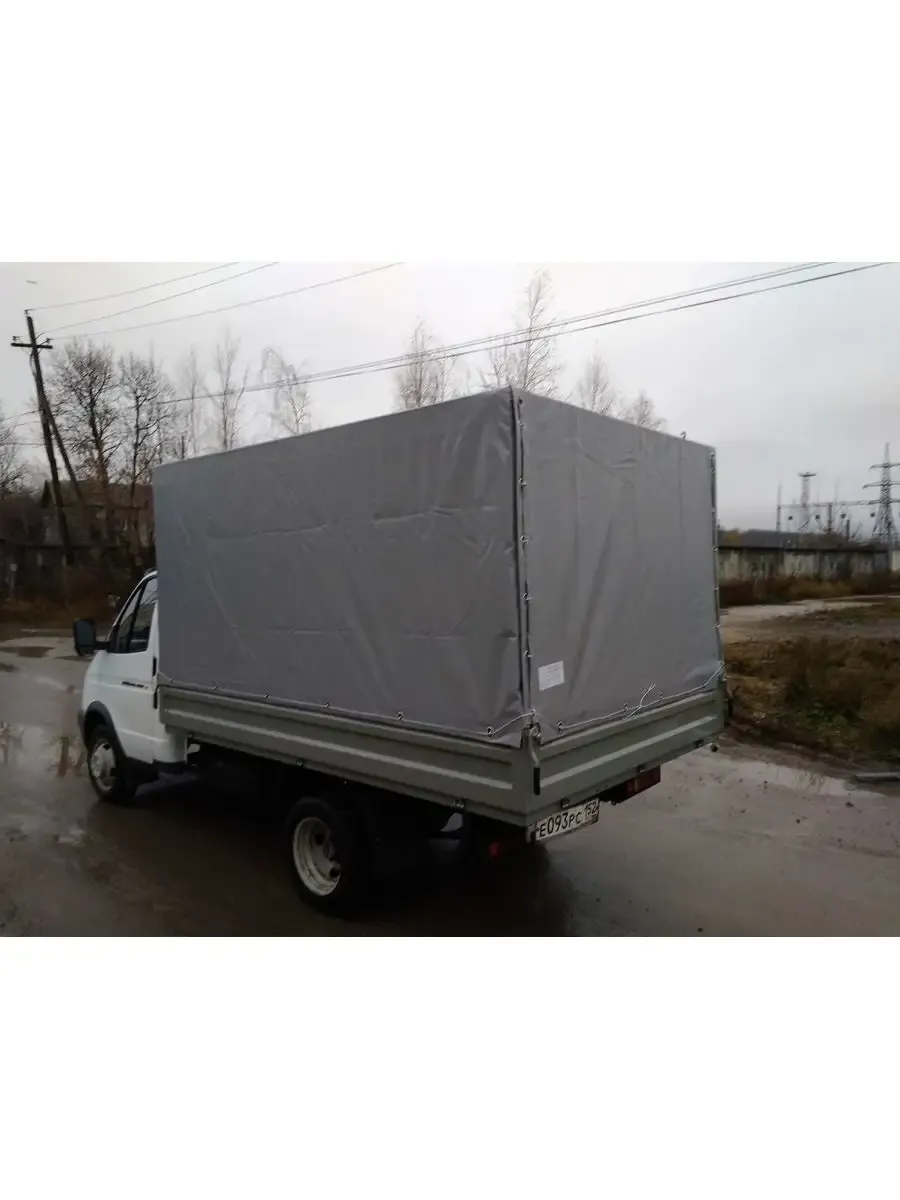 Тент 3,17х2,16х1,54м на Газель NEXT металлический борт, серый