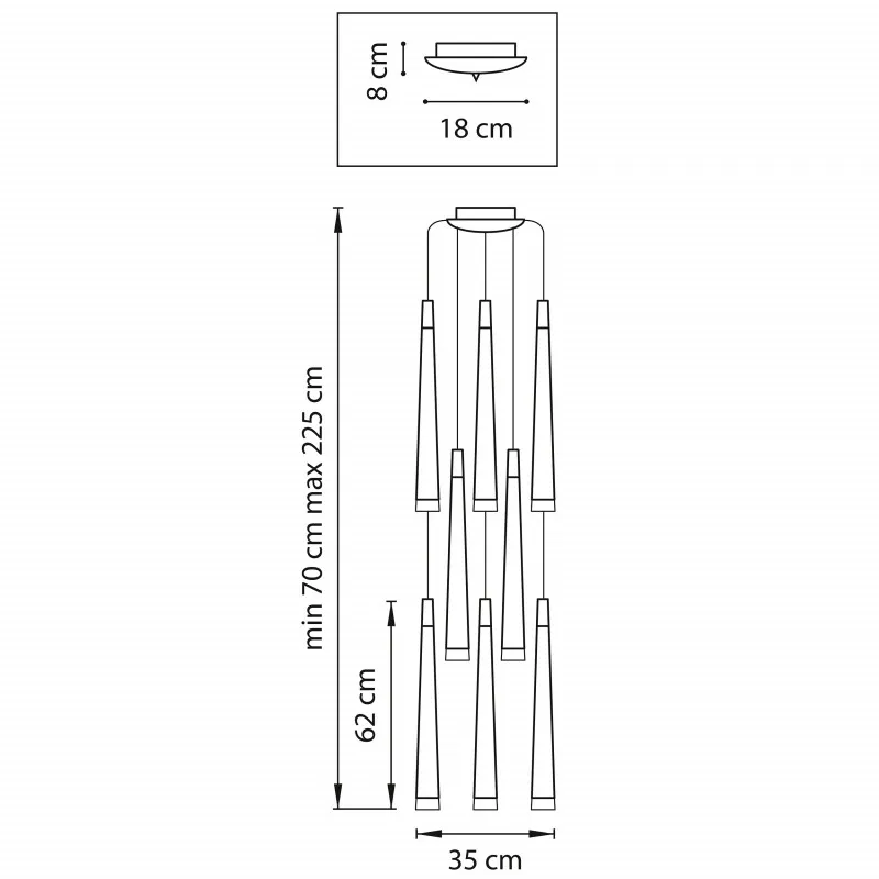 Каскадная люстра Lightstar 807083 Каскадная люстра Lightstar 807083