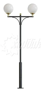 Стальной фонарный столб Т-14-2 со светильниками