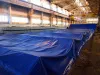 Тент ПВХ двухсторонний 20х50м с люверсами, синий Тент ПВХ двухсторонний 20х50м с люверсами, синий