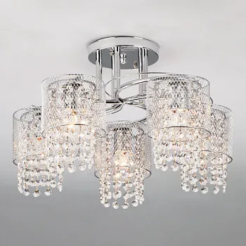 Люстра на штанге Eurosvet 30137/5 хром Люстра на штанге Eurosvet 30137/5 хром