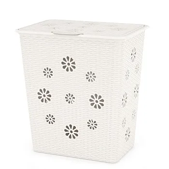 Корзина для белья Плетёнка 60л бел М2254