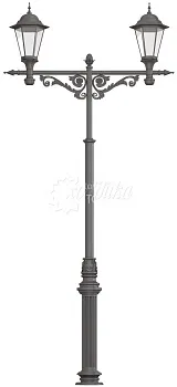 Фонарный столб А-08-2 со светильниками