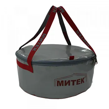 Ведро Митек с крышкой Ø 40см. H-20см, серое