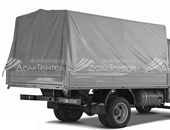 Тент 3,17х2,07х1,25м на ГАЗ 3302 нового образца, серый Тент 3,17х2,07х1,25м на ГАЗ 3302 нового образца, серый