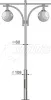 Стальной фонарный столб Т-03-2 со светильниками