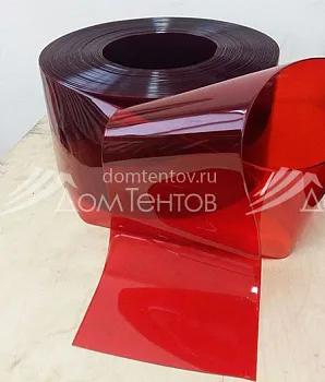 Завеса ПВХ 2 мм х 300 мм стандартная полупрозрачная КРАСНАЯ Завеса ПВХ 2 мм х 300 мм стандартная полупрозрачная КРАСНАЯ