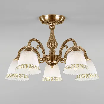 Люстра на штанге Eurosvet 60107/5 античная бронза Люстра на штанге Eurosvet 60107/5 античная бронза