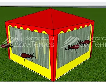 Стенка с сеткой 2,0х2,0 (к шатру 6-граней) Стенка с сеткой 2,0х2,0 (к шатру 6-граней)