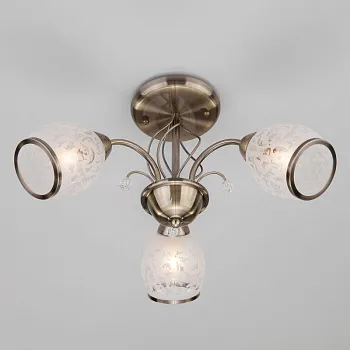 Люстра на штанге Eurosvet 30026/3 античная бронза Люстра на штанге Eurosvet 30026/3 античная бронза