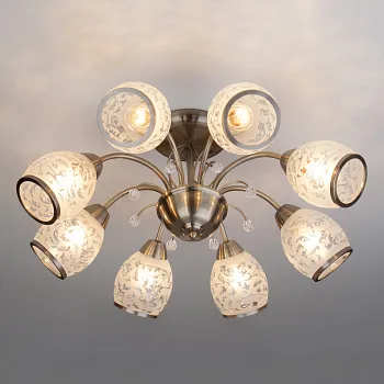 Люстра на штанге Eurosvet 30026/8 античная бронза Люстра на штанге Eurosvet 30026/8 античная бронза