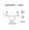Встраиваемый светильник ARTE Lamp A4009PL-1WH