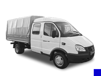 Тент 2,42х2,06х1,25м на ГАЗ 33023 Фермер, синий