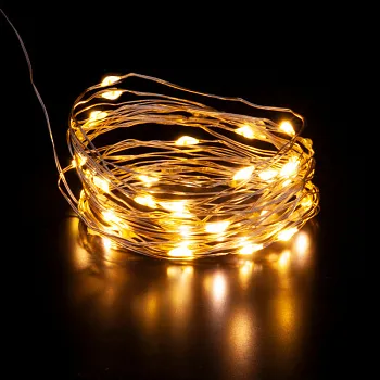 Светодиодная нить Eurosvet 400-007 теплый белый 5м IP20 Светодиодная нить Eurosvet 400-007 теплый белый 5м IP20