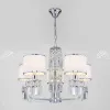 Подвесная люстра Eurosvet 10099/5 хром/прозрачный хрусталь Strotskis (новый абажур)