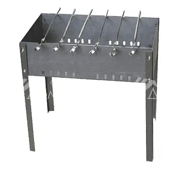 Мангал с 6-ю шампурами (№1 - 1мм)