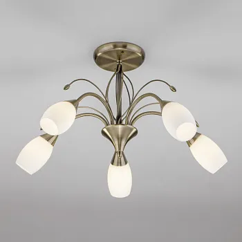 Люстра на штанге Eurosvet 30280/5 античная бронза Люстра на штанге Eurosvet 30280/5 античная бронза