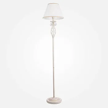 Торшер Eurosvet 10073/1 белый с золотом/прозрачный хрусталь Strots