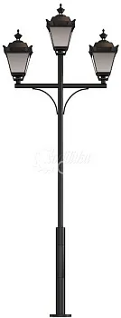 Стальной фонарный столб Ретро 3 мод.17