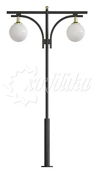 Стальной фонарный столб Т-03-2 со светильниками