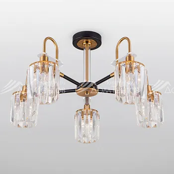 Люстра на штанге Eurosvet 70090/5 черный Люстра на штанге Eurosvet 70090/5 черный