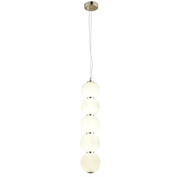Подвесная люстра Natali Kovaltseva LED LAMPS 81100/5C GOLD WHITE Подвесная люстра Natali Kovaltseva LED LAMPS 81100/5C GOLD WHITE
