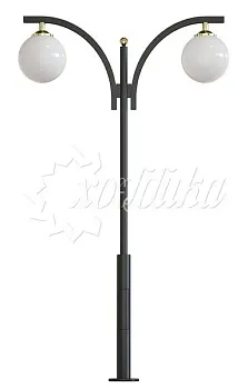 Стальной фонарный столб Т-15-2 со светильником