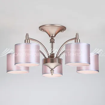 Люстра на штанге Eurosvet 60080/5 сатин-никель Люстра на штанге Eurosvet 60080/5 сатин-никель