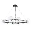 Подвесная люстра Crystal Lux BOSQUE SP12 BLACK/TRANSPARENT