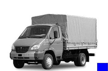 Тент ГАЗ-33104 Валдай 3,6х2,3х1,48м, синий