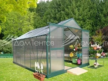 Теплица G 1001 С, 10х18 ft (алюминий, поликарбонат 6мм) 305х548х249 тёмно-зел Теплица G 1001 С, 10х18 ft (алюминий, поликарбонат 6мм) 305х548х249 тёмно-зел