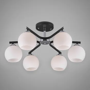 Люстра на штанге Eurosvet 30145/6 хром/венге Люстра на штанге Eurosvet 30145/6 хром/венге