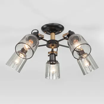 Люстра на штанге Eurosvet 70111/5 черный Люстра на штанге Eurosvet 70111/5 черный