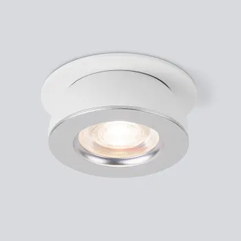 Встраиваемый светильник Elektrostandard Pruno белый/серебро 8W 4200К (25080/LED)
