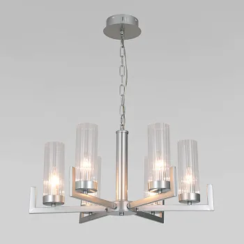 Подвесная люстра Eurosvet 60133/6 серебро Подвесная люстра Eurosvet 60133/6 серебро