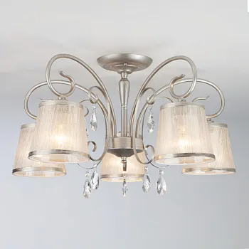 Люстра на штанге Eurosvet 60065/5 серебро Люстра на штанге Eurosvet 60065/5 серебро