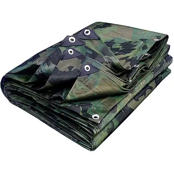 Тент Тарпаулин 180 г/м2 2х4 с люверсами, камуфляж