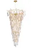 Каскадная люстра Crystal Lux REINA SP34 D1200 GOLD PEARL