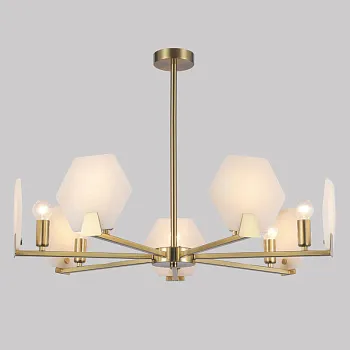 Люстра на штанге Eurosvet 60158/7 латунь Люстра на штанге Eurosvet 60158/7 латунь