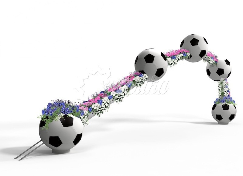 Цветочница «Полёт футбольного мяча»