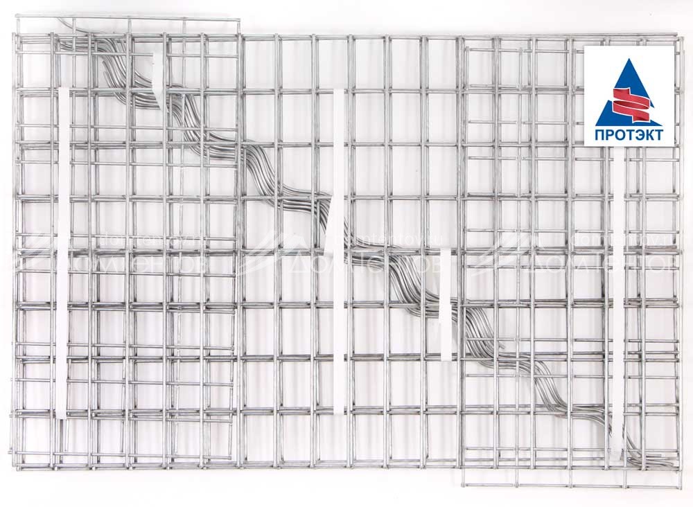 Габион сварной оцинкованный (комплект 6 панелей, 8 спиралей) ГИ 0,5х0,25х0,25