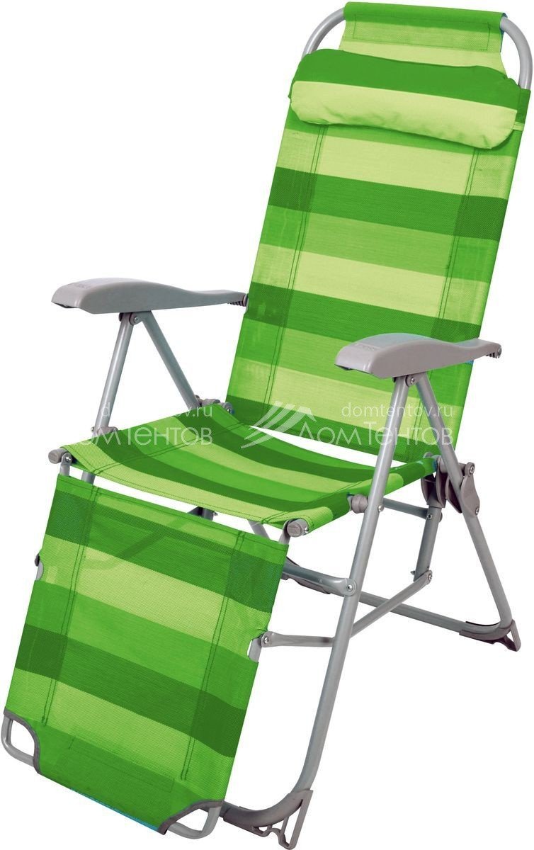 Кресло-шезлонг 3 с подножкой складное цвет зеленый ПВХ К3 НК К3 ПВХ зел.