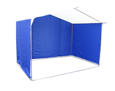 Палатка торговая Домик 2,5х2,5м (каркас из трубы 40 мм) бело-синий