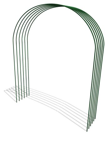 Дуги для парника металлические длина 4м (трубка в ПВХ d=9мм, толщ. 0,4мм) (6 дуг в комплекте)