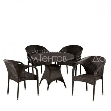Комплект мебели из иск. ротанга T190AD/Y290B-W52 Brown 4Pcs