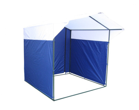 Палатка торговая Домик 2х2м (каркас из квадратной трубы 20х20 мм) бело-синий