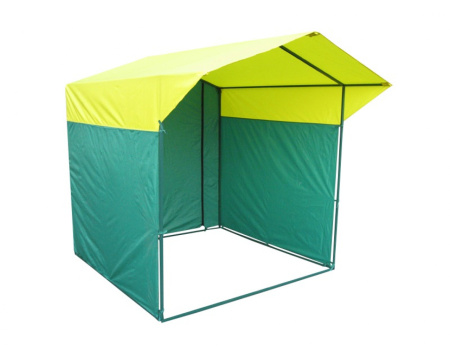 Палатка торговая Домик 2х2м (каркас из трубы 25 мм) желто-зеленый