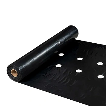 Пленка Светлица Грунт с перфорацией 27х30 60 мкм рулон 1,4х400м, чёрная