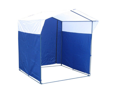 Палатка торговая Домик 1,5х1,5м (каркас из трубы 18 мм) бело-синий